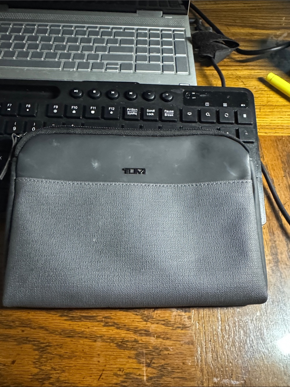 Tumi Black Compact Tech Pouch